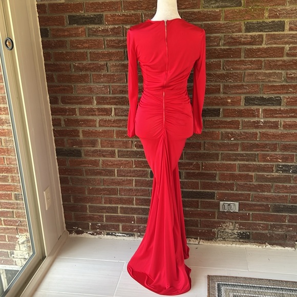 Dolce & Gabbana Long organzine dress with draping Size EU 38 US 2 - Picture 7 of 11